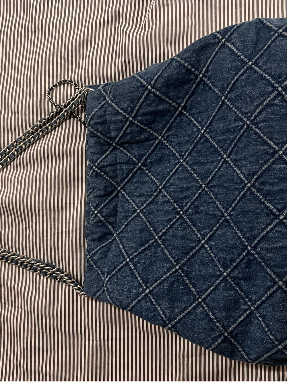 Tory Burch Fleming Denim Hobo Shoulder Bag - Picture 4 of 12